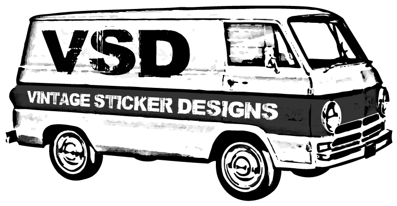 Vintage Sticker Designs Van Logo